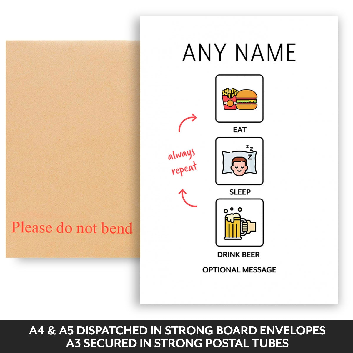 Dispatched in strong board backed envelopes