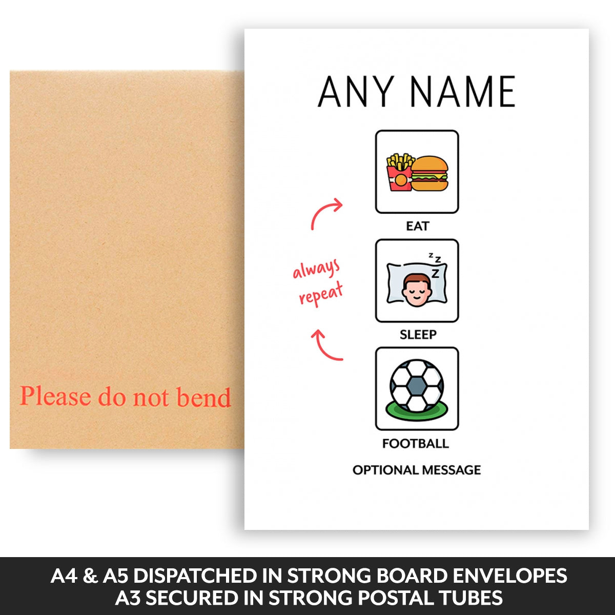 Dispatched in strong board backed envelopes