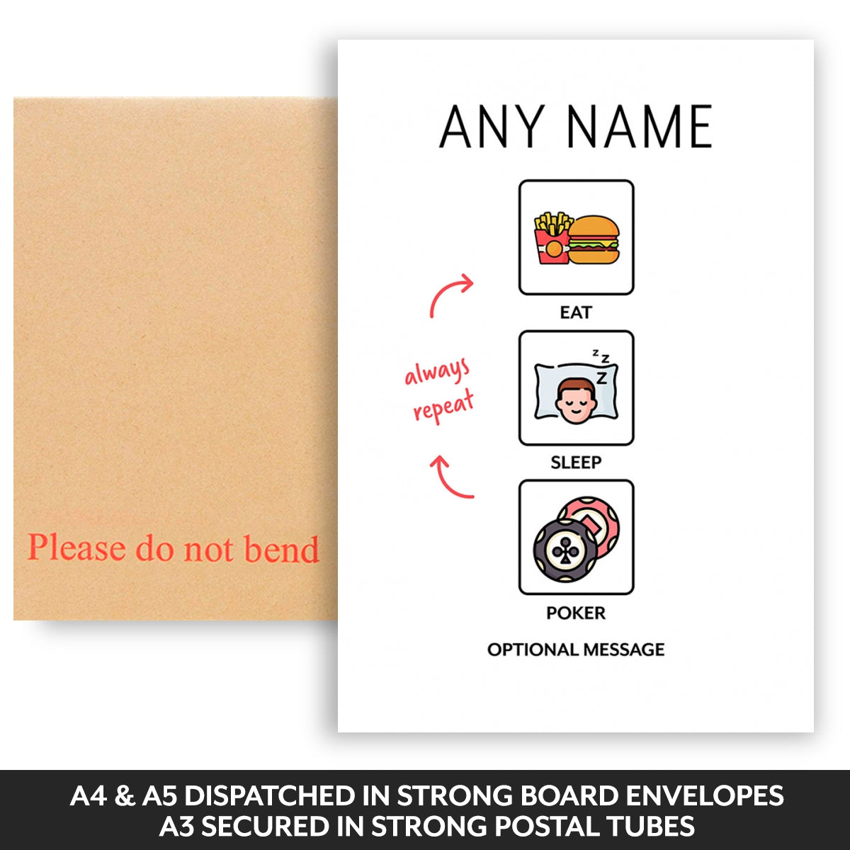 Dispatched in strong board backed envelopes