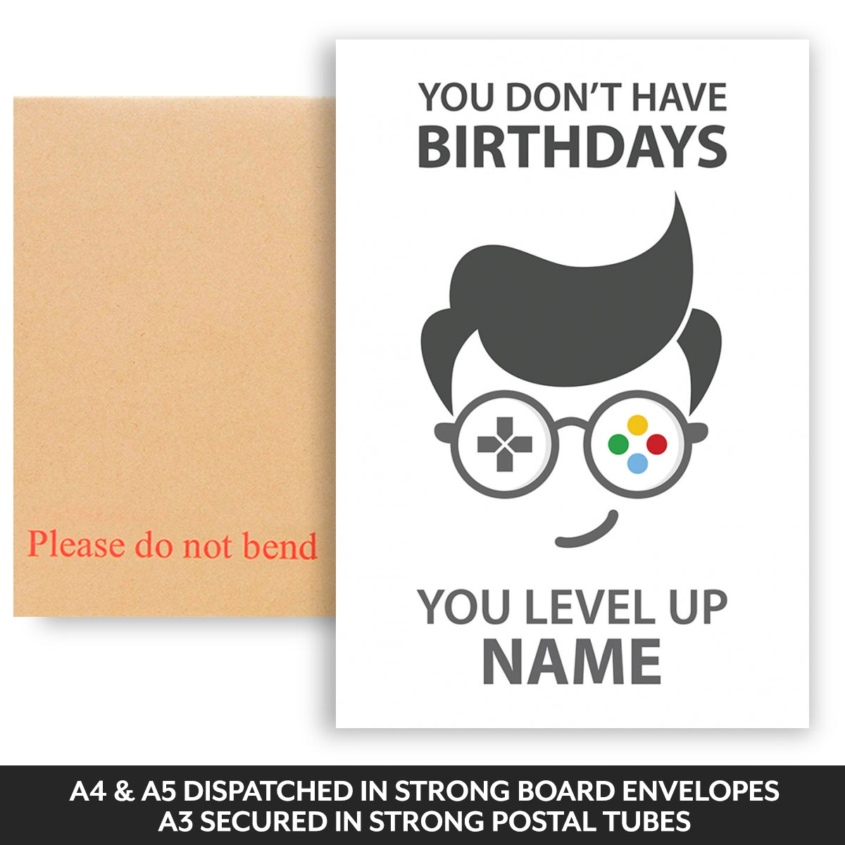 Dispatched in strong board backed envelopes