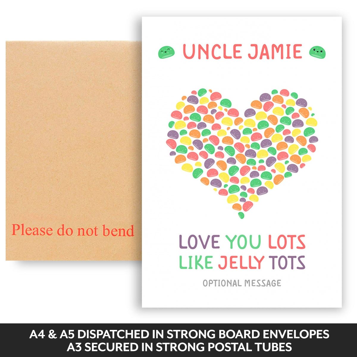 Dispatched in strong board backed envelopes