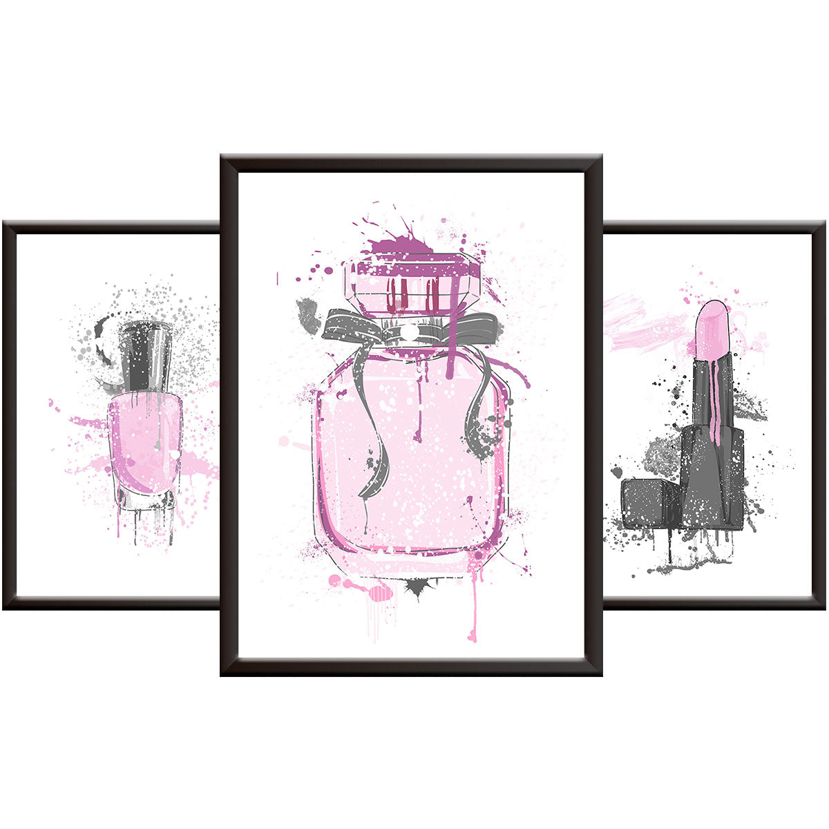 3 Designer Perfume & Makeup Room Decor for Teen Girls Bedroom Walls