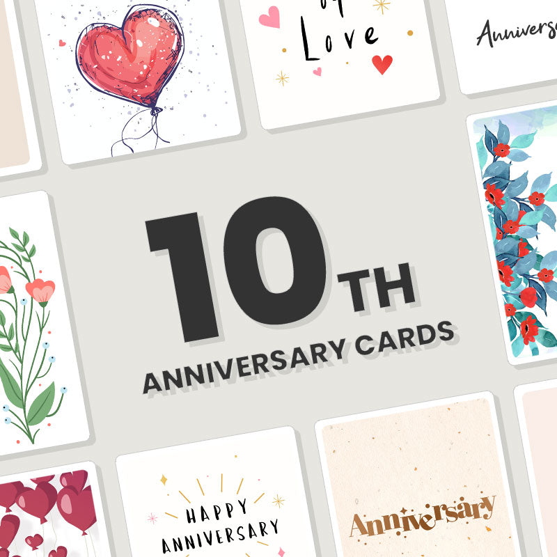 Personalised 10th Anniversary Cards