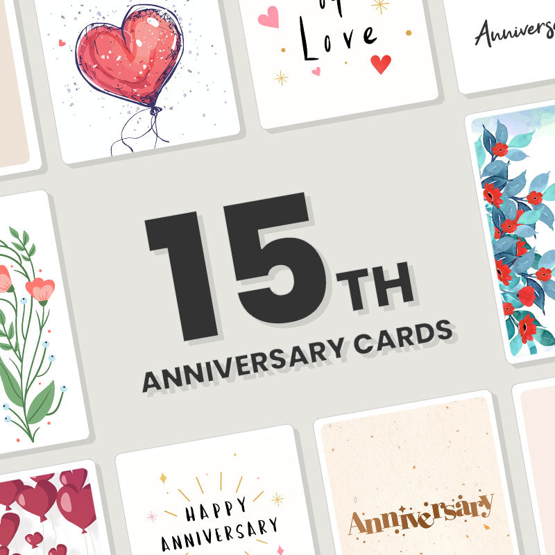 Personalised 15th Anniversary Cards