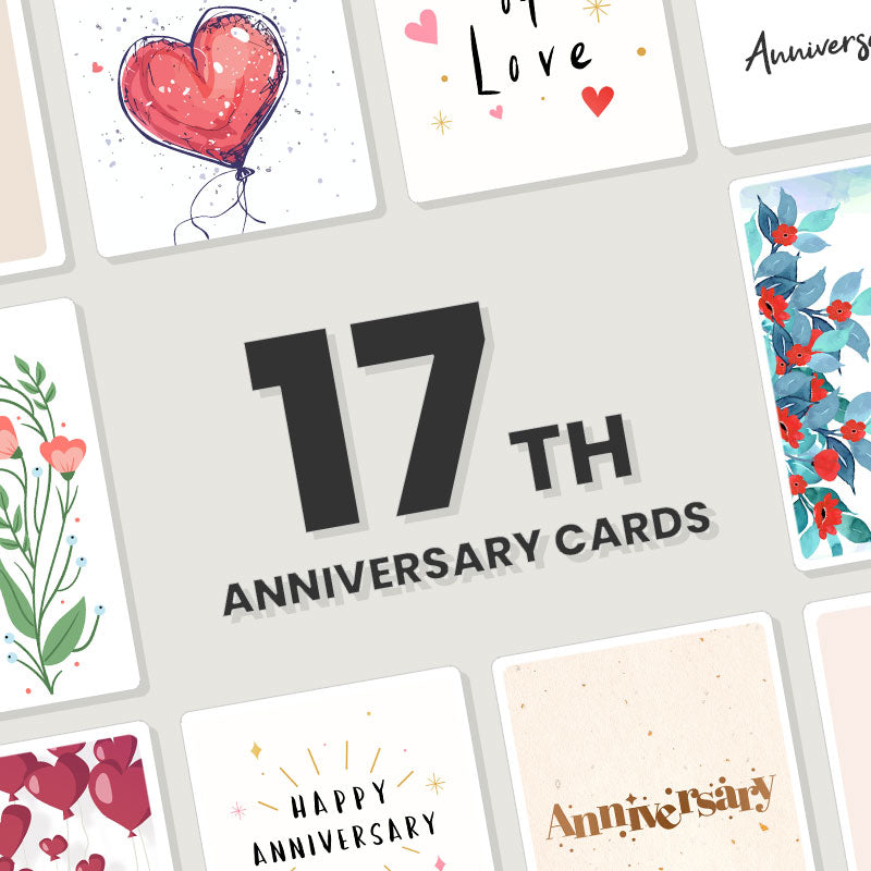 Personalised 17th Anniversary Cards