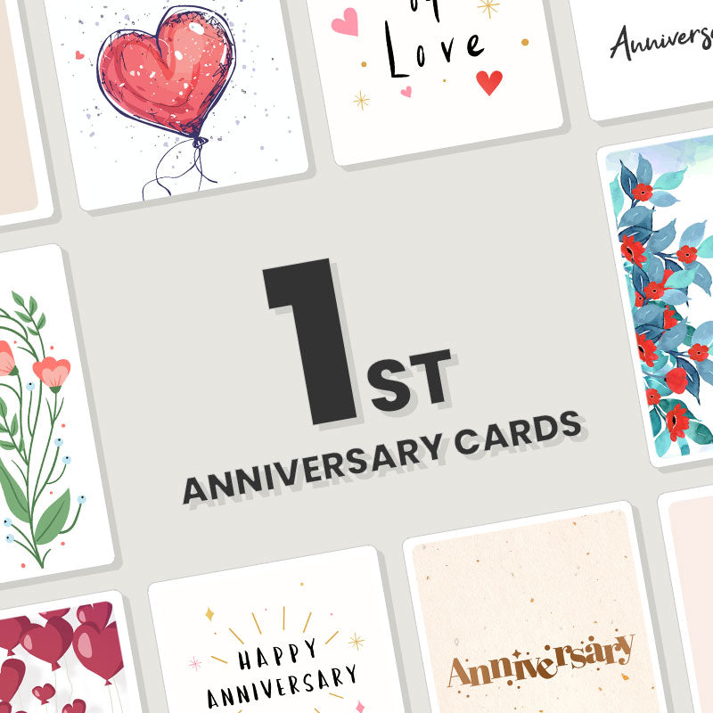 Personalised 1st Anniversary Cards