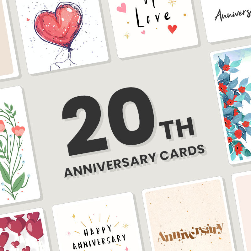 Personalised 20th Anniversary Cards