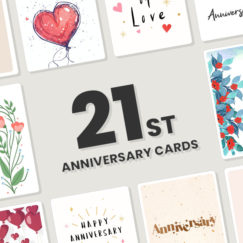 Personalised 21st Anniversary Cards