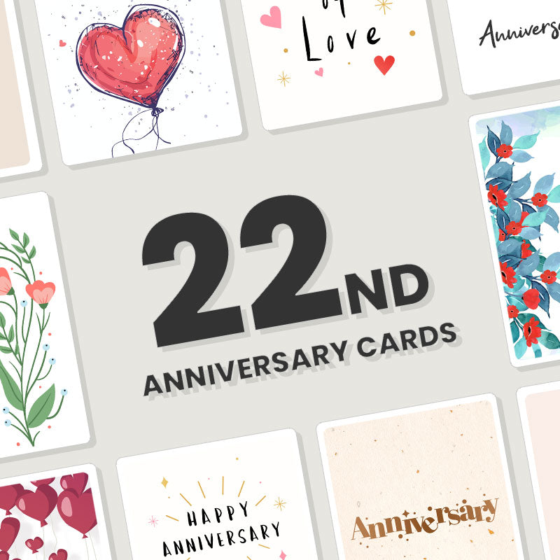 Personalised 22nd Anniversary Cards