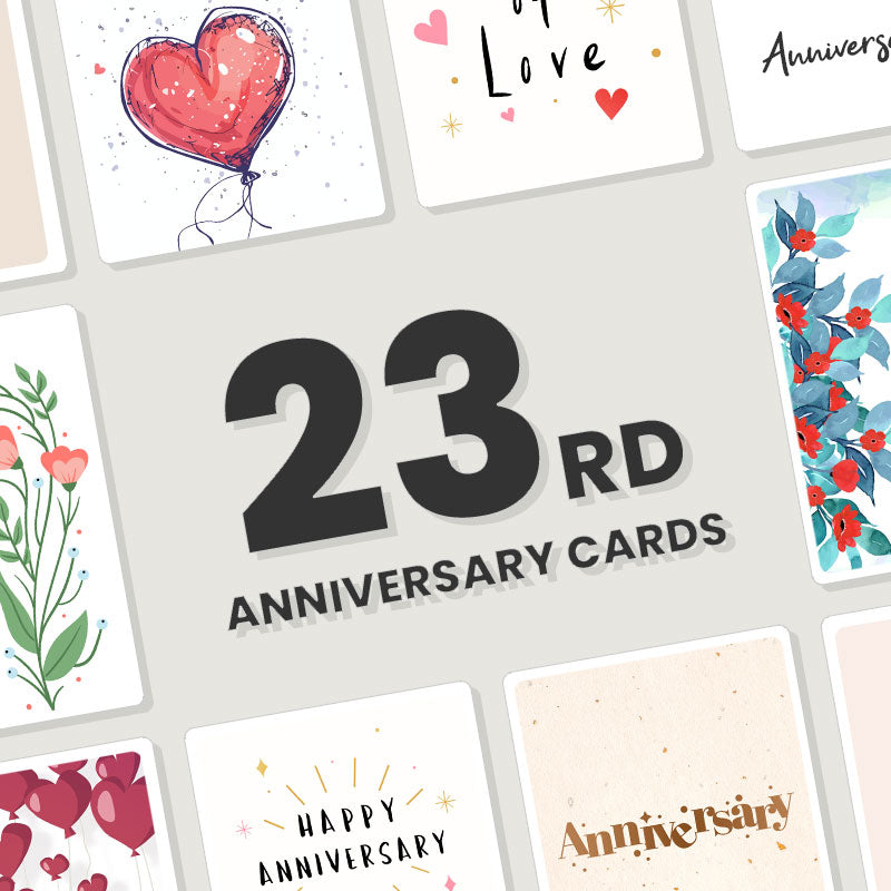 Personalised 23rd Anniversary Cards