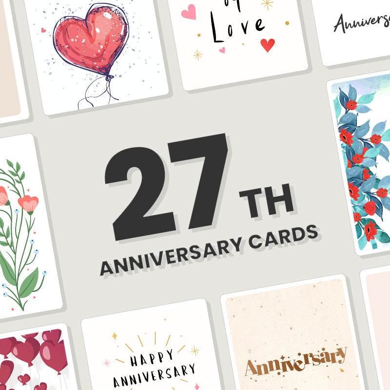 Personalised 27th Anniversary Cards