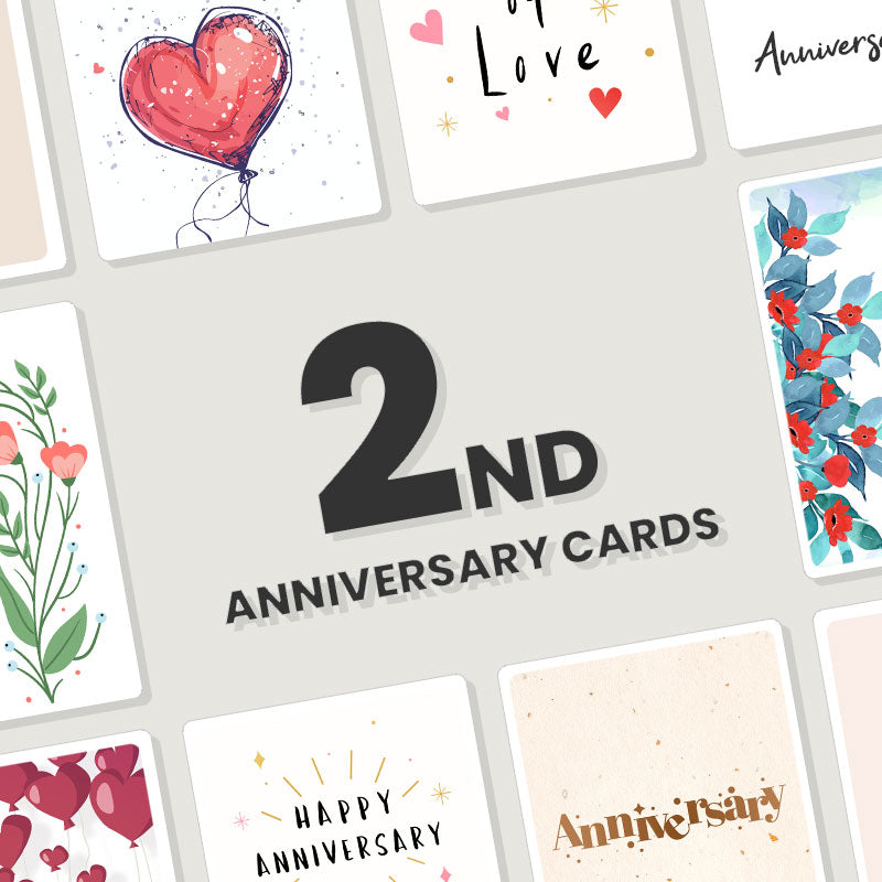 Personalised 2nd Anniversary Cards