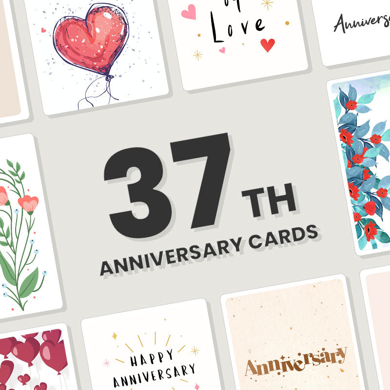 Personalised 37th Anniversary Cards