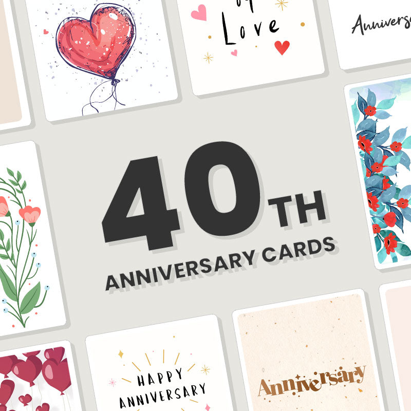 Personalised 40th Anniversary Cards