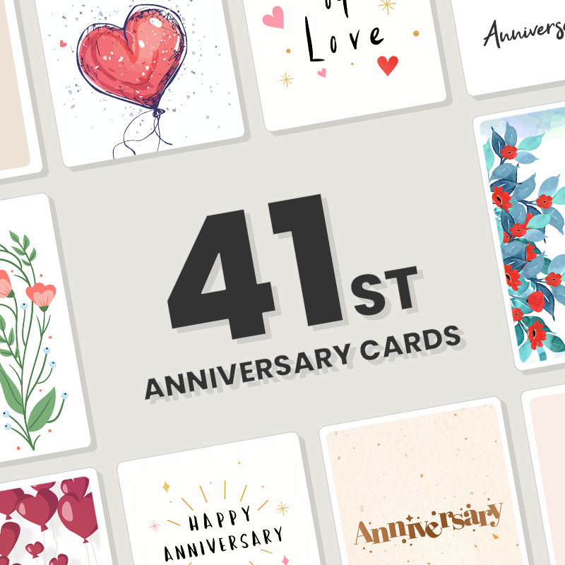 Personalised 41st Anniversary Cards