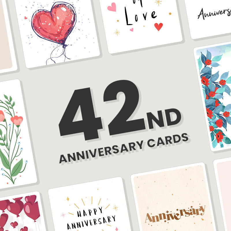 Personalised 42nd Anniversary Cards