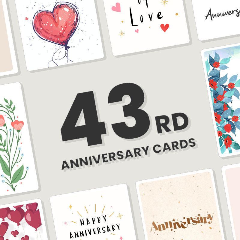 Personalised 43rd Anniversary Cards