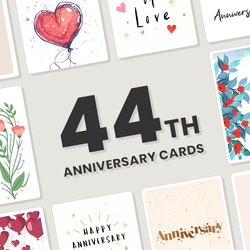 Personalised 44th Anniversary Cards