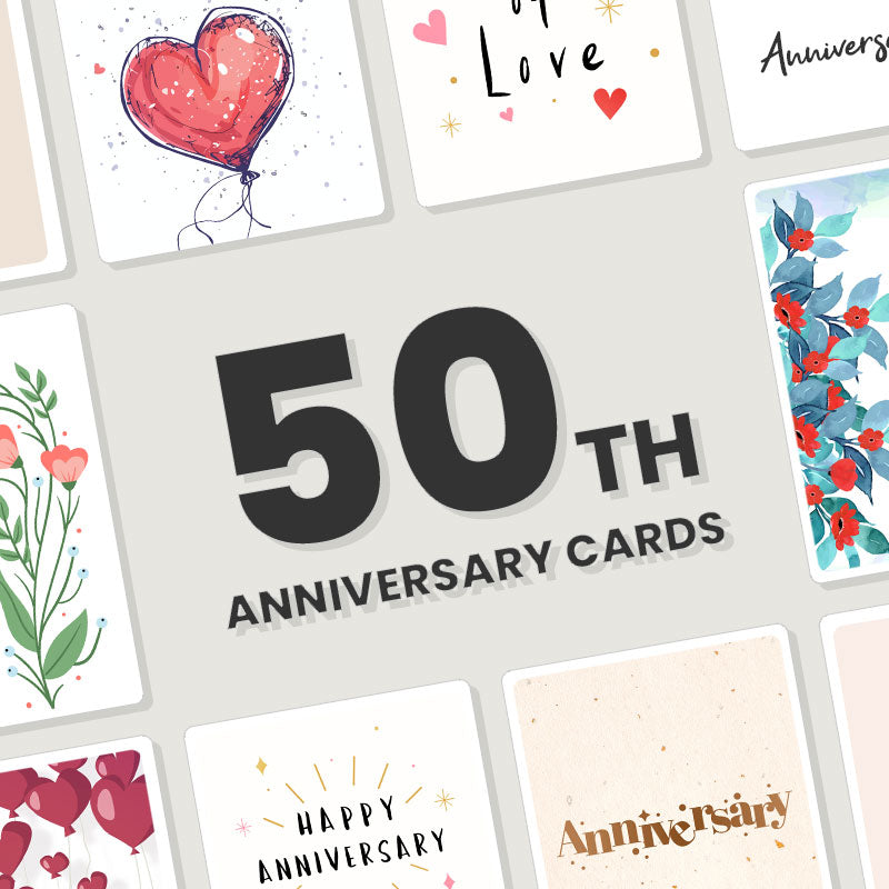 Personalised 50th Anniversary Cards