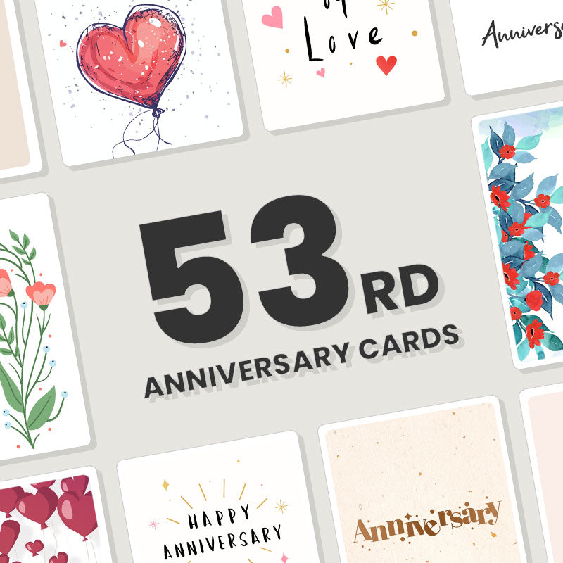 Personalised 53rd Anniversary Cards