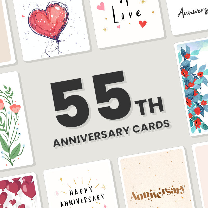 Personalised 55th Anniversary Cards