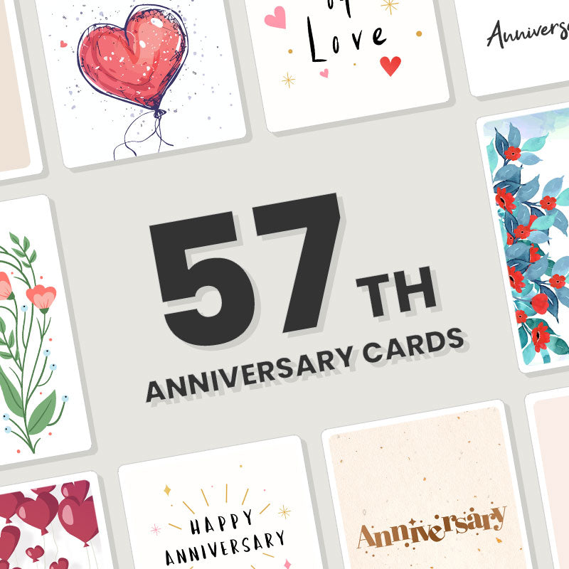 Personalised 57th Anniversary Cards