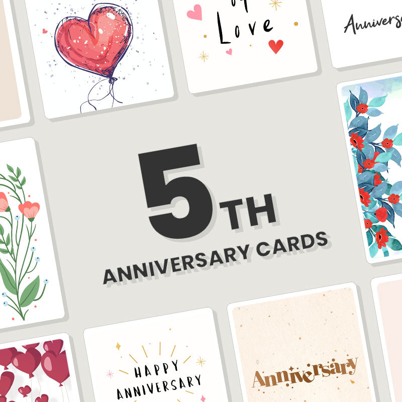 Personalised 5th Anniversary Cards