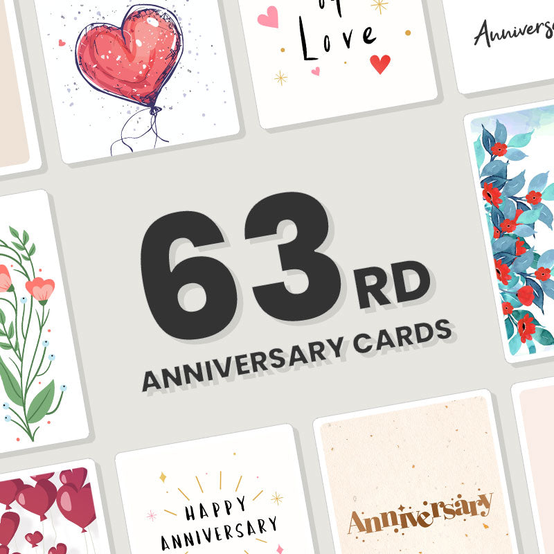 Personalised 63rd Anniversary Cards