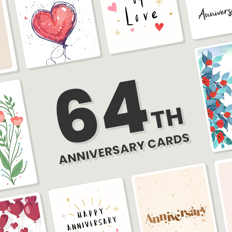 Personalised 64th Anniversary Cards