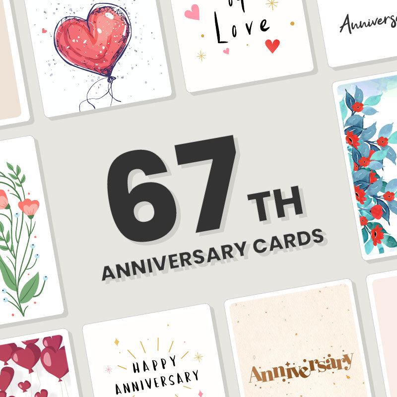 Personalised 67th Anniversary Cards