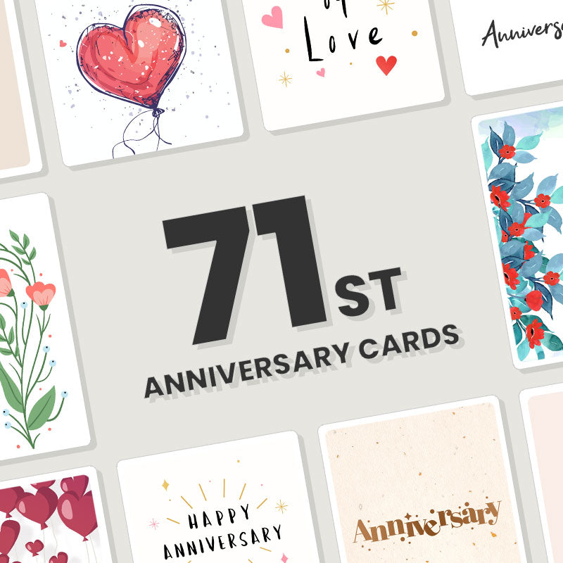 Personalised 71st Anniversary Cards