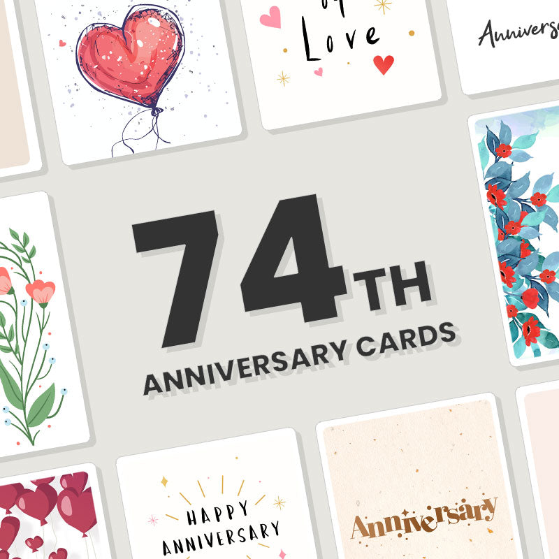 Personalised 74th Anniversary Cards