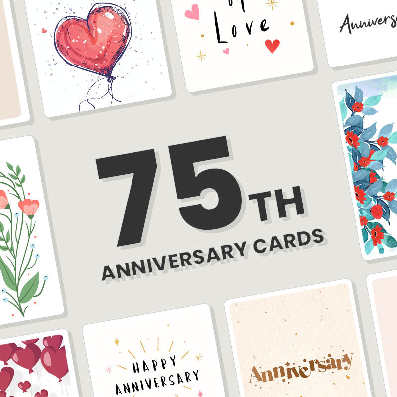 Personalised 75th Anniversary Cards