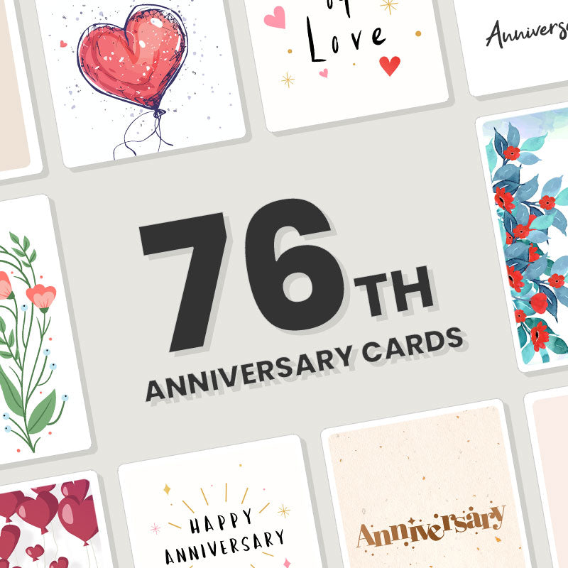 Personalised 76th Anniversary Cards