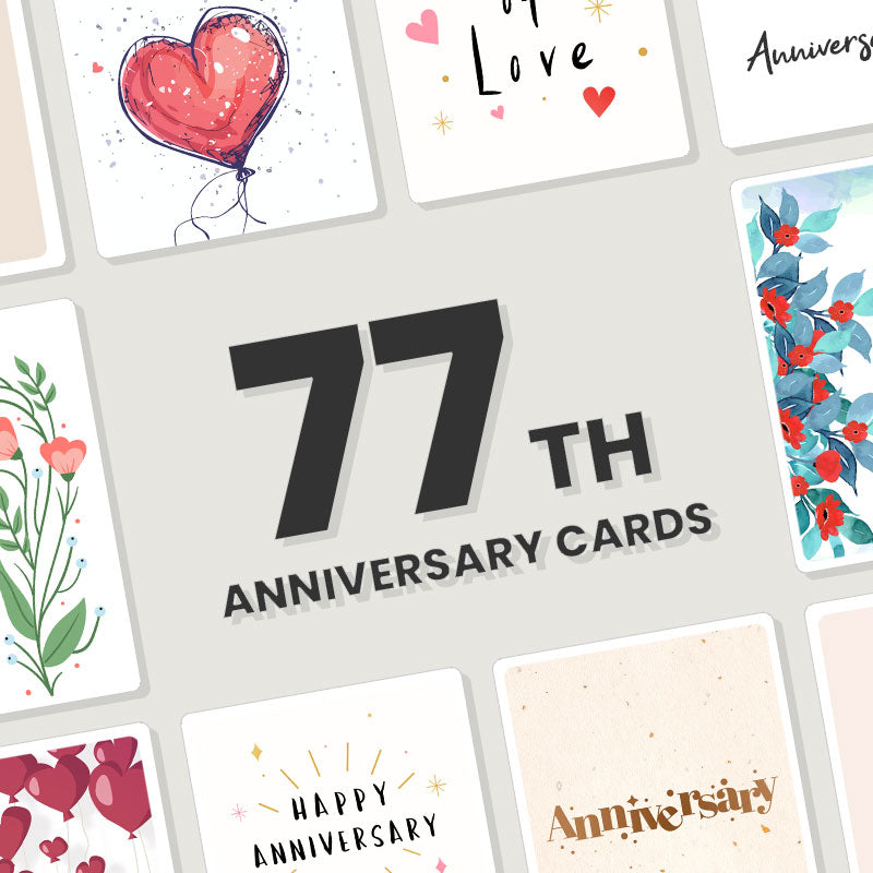 Personalised 77th Anniversary Cards