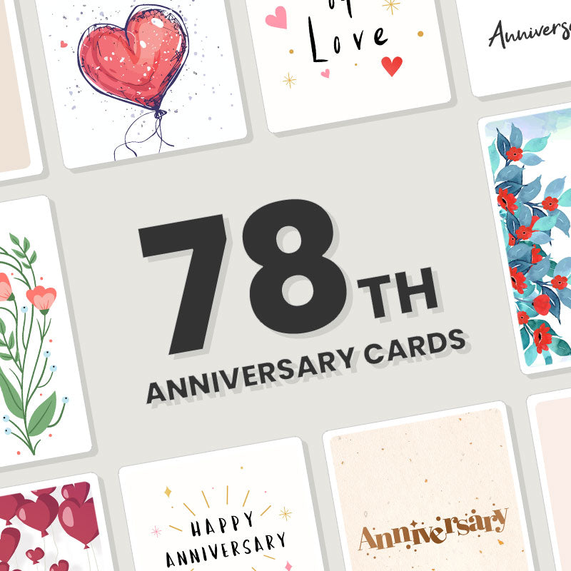 Personalised 78th Anniversary Cards