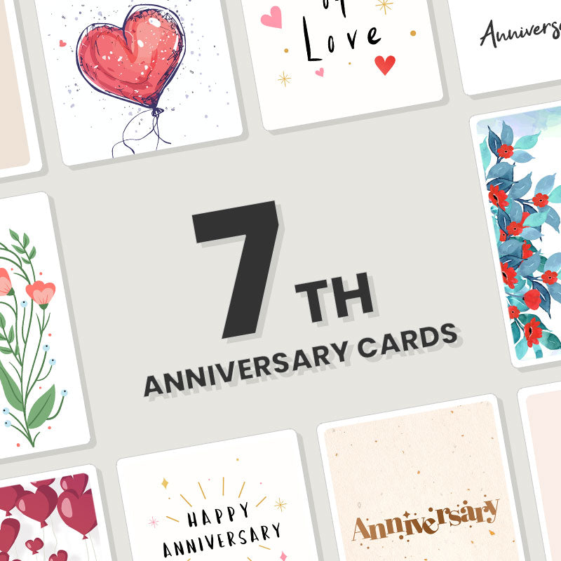 Personalised 7th Anniversary Cards