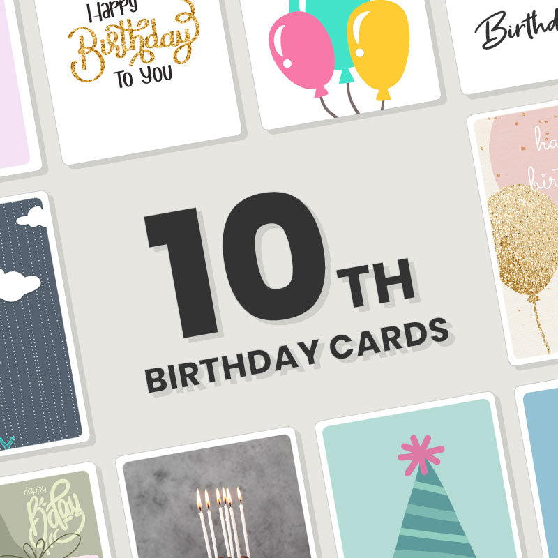 Personalised 10th Birthday Cards