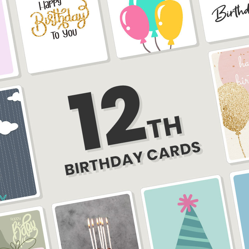 Personalised 12th Birthday Cards