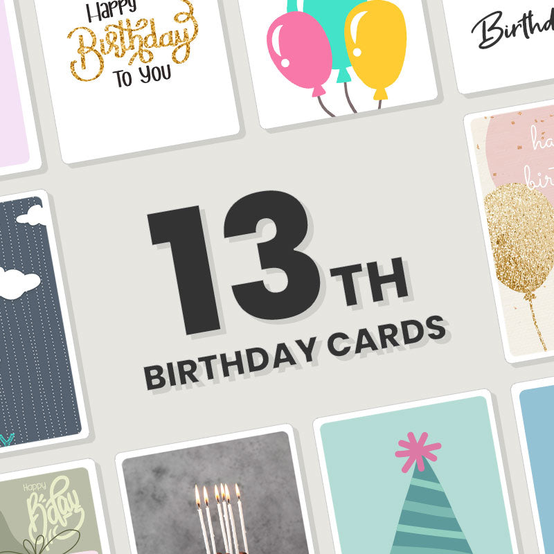 Personalised 13th Birthday Cards