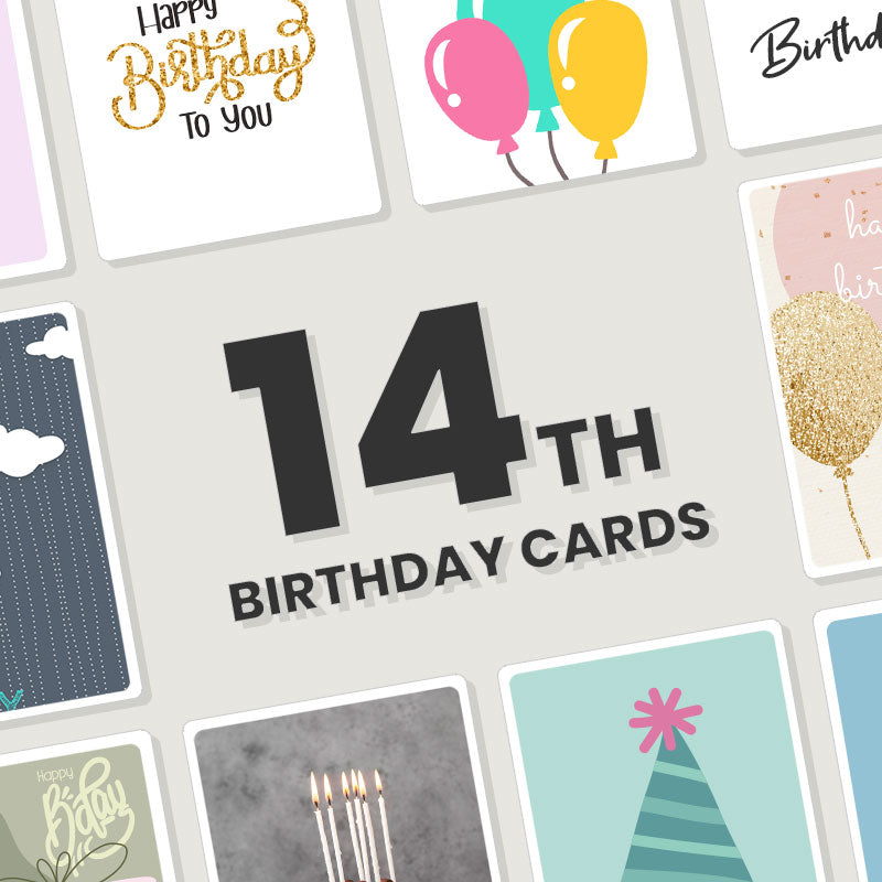 Personalised 14th Birthday Cards