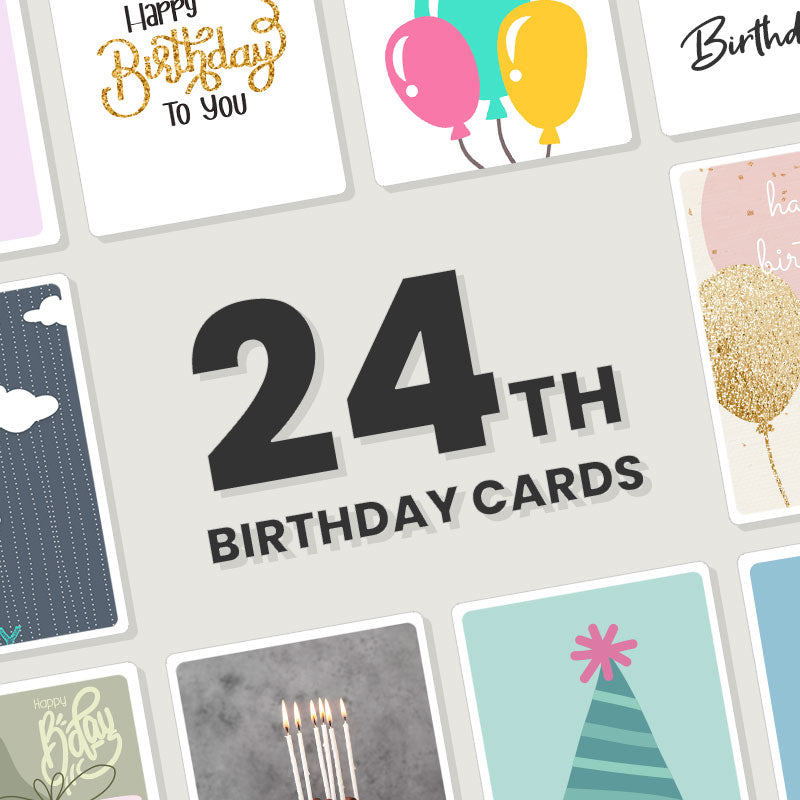 Personalised 24th Birthday Cards