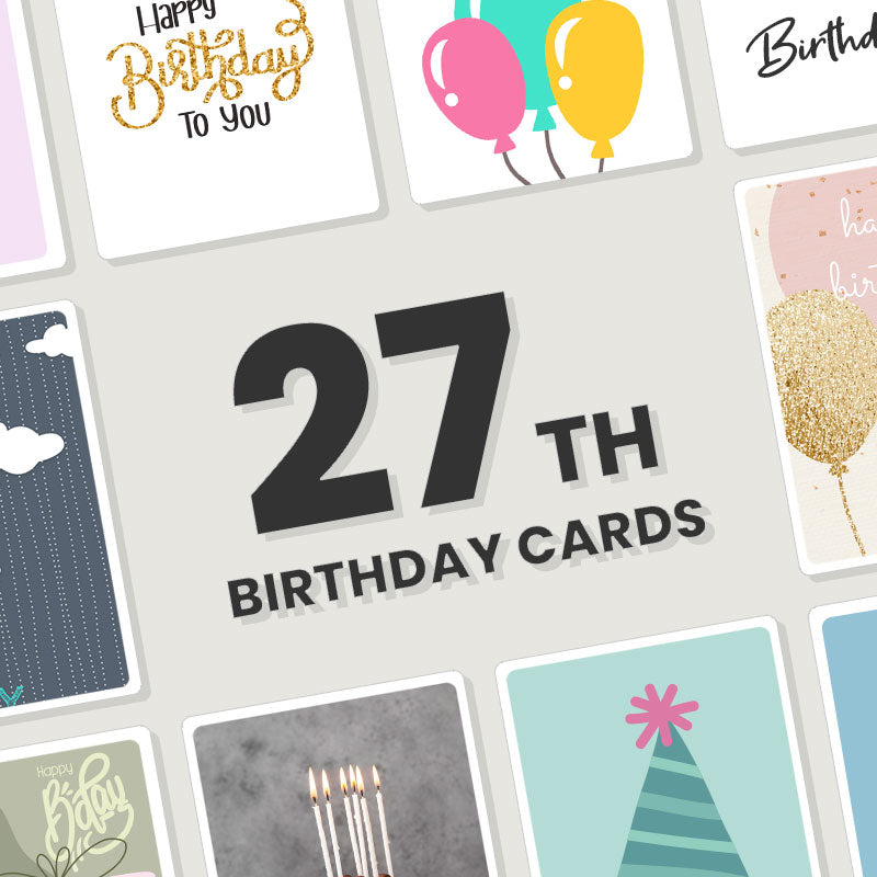 Personalised 27th Birthday Cards