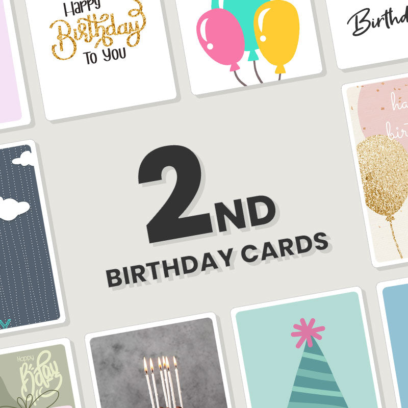 Personalised 2nd Birthday Cards