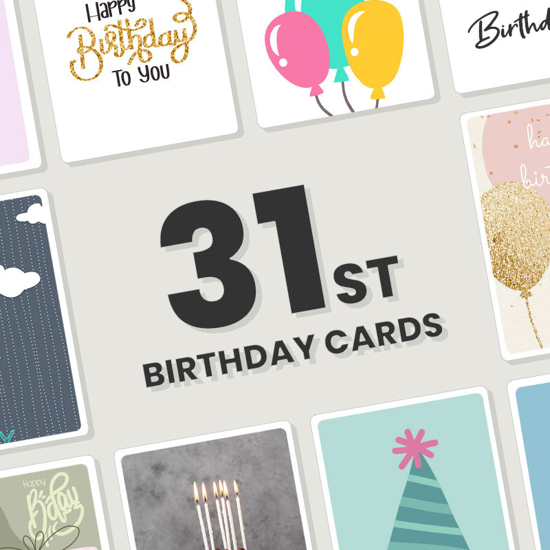 Personalised 31st Birthday Cards