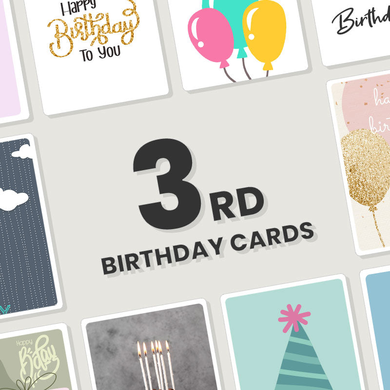 Personalised 3rd Birthday Cards