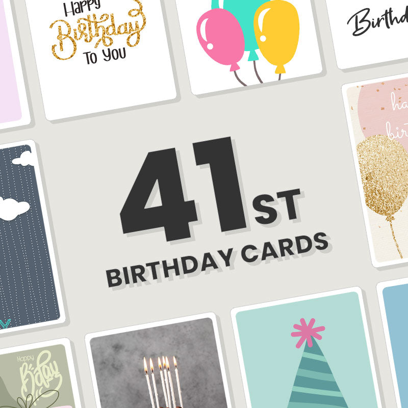 Personalised 41st Birthday Cards