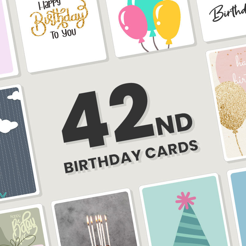 Personalised 42nd Birthday Cards