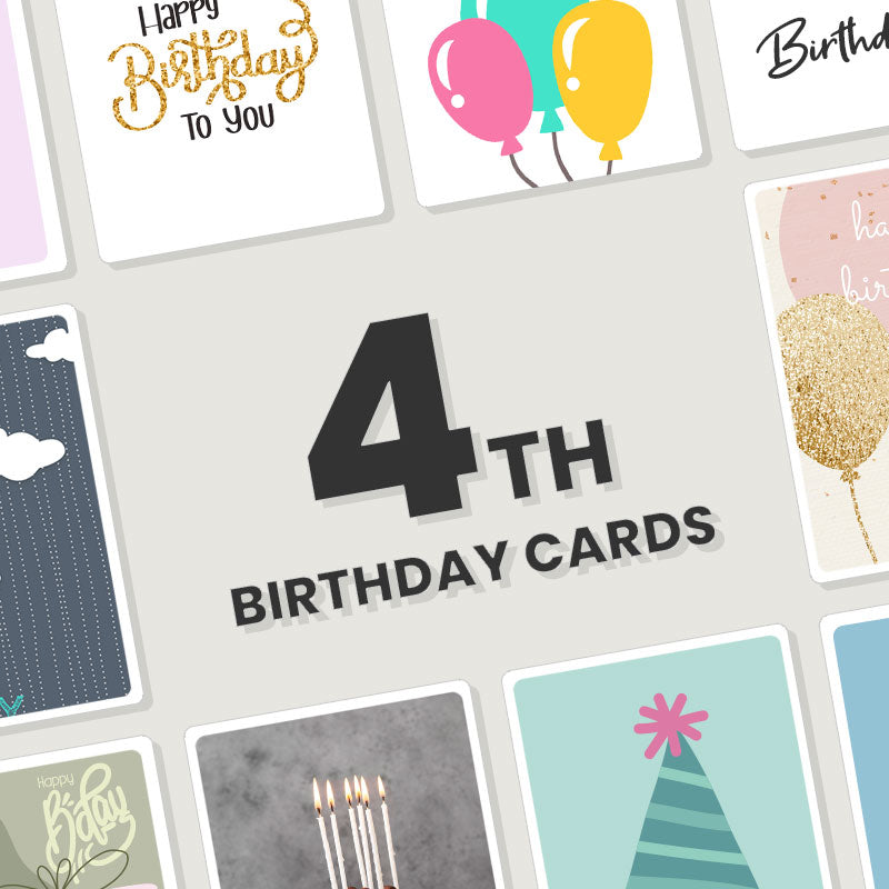 Personalised 4th Birthday Cards