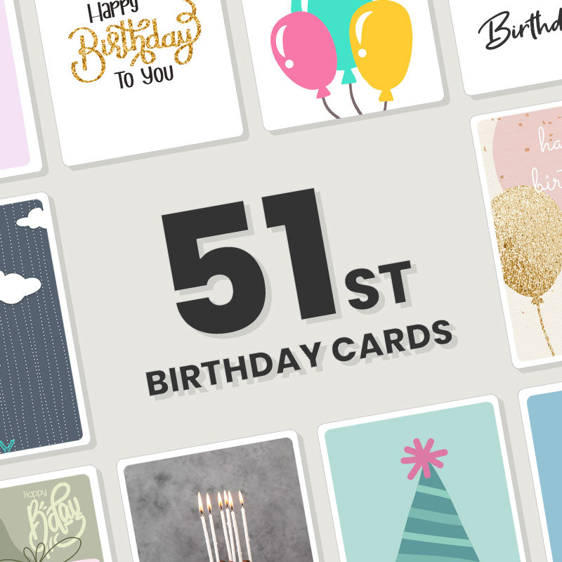 Personalised 51st Birthday Cards